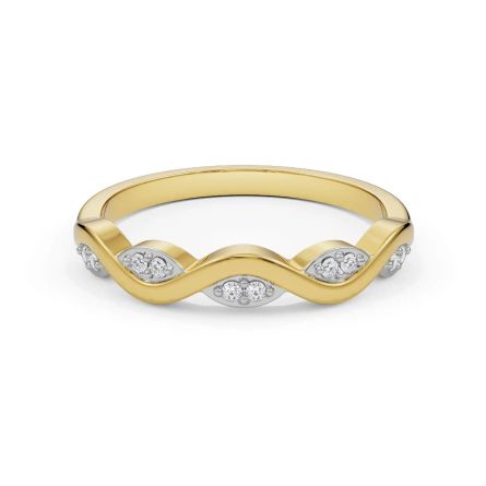 Divine V 14 KT Yellow Gold Lab Grown Diamond Ring
