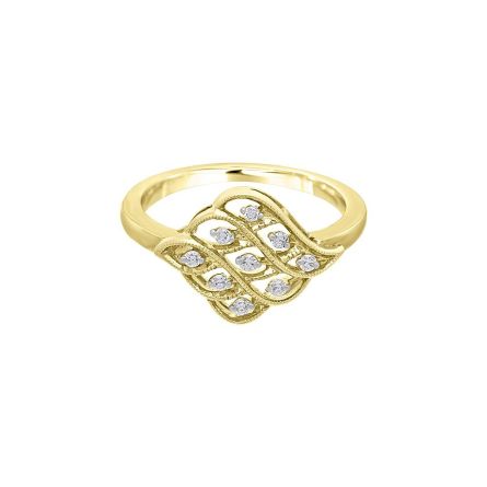 Charming 14 KT Yellow Gold Finger Ring