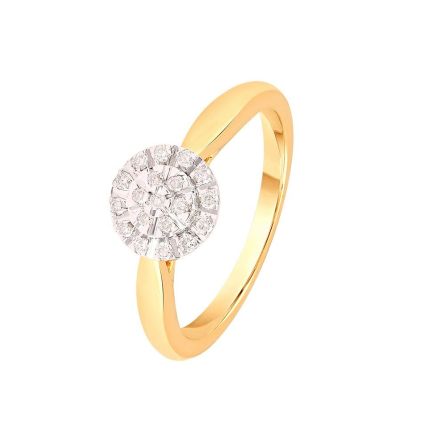 Classic 14 KT Yellow Gold and Diamond Finger Ring