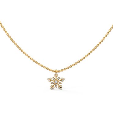 Sparkling Star 18 KT Yellow Gold Diamond Necklace