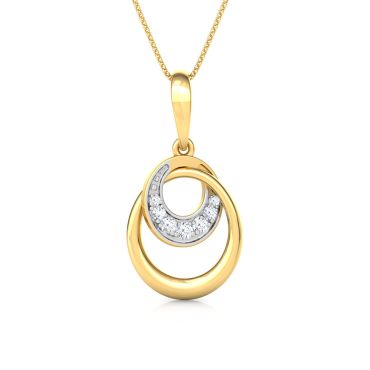 Interloop 18 KT Yellow Gold Diamond Pendant