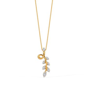 Ela Pleasing 14 KT Yellow Gold Diamond Pendant