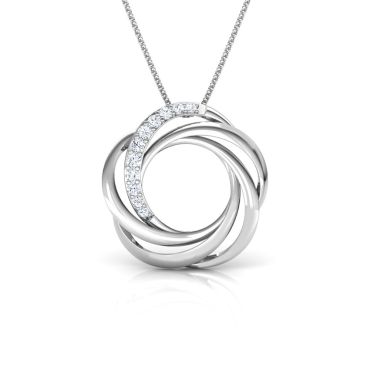 Sparkling Whorl Platinum 950 Pendant