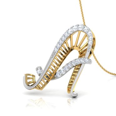 Blair Alphabet A 18 KT Yellow Gold Diamond Pendant