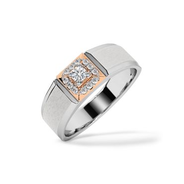 Isaac 950 Platinum 18 KT Gold Band for Men