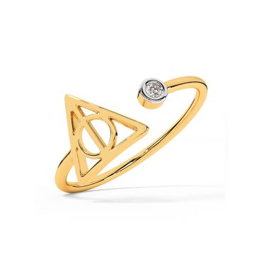 Deathly Hallows 14 KT Yellow Gold Ring