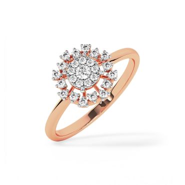Olivia 14 KT Rose Gold Diamond Ring