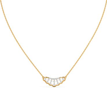 Aariana Tulip 14 KT Yellow Gold Diamond Necklace