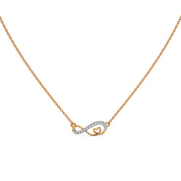 Amoura Infinity 14 KT Rose Gold Diamond Necklace