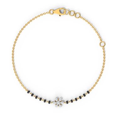 Anira 14 KT Yellow Gold Diamond Mangalsutra Bracele