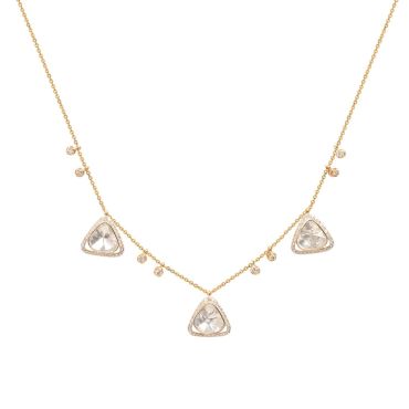 Eclectic Polki 14KT Yellow Gold Diamond Necklace
