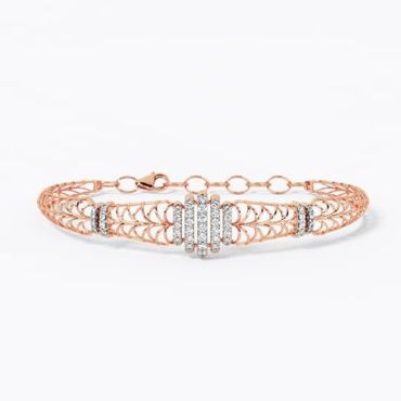 Majestic Glow 14 KT Rose Gold Diamond Bracelet