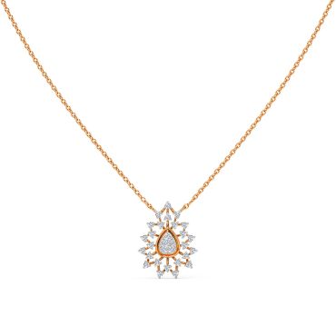 Lasa 14 KT Rose Gold Diamond Necklace