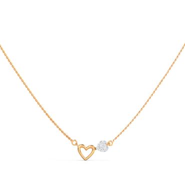 Lots of Love 14 KT Rose Gold Diamond Necklace