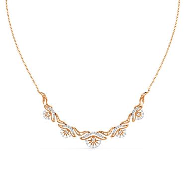 Mahin 14 KT Rose Gold Diamond Necklace