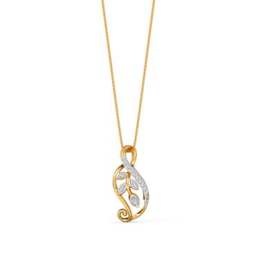 Nora Pleasing 14 KT Yellow Gold Diamond Pendant