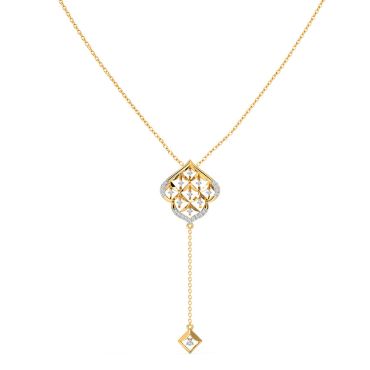 Ramola Diamond Lariat 14 KT Yellow Gold Necklace