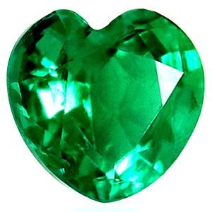 0.30 cts. Emerald Heart Shape, AAAA Quality