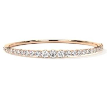 Graduated Bangle 14 KT with rose gold bracelet