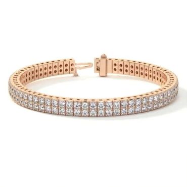 Lab Diamond 14 KT with rose gold bracelet