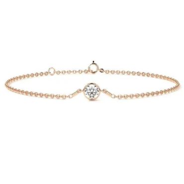 Lab DiamondS  14 KT with rose gold bracelet