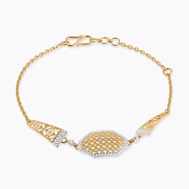 Rishvi 22 KT Yellow Gold Chain Bracelet