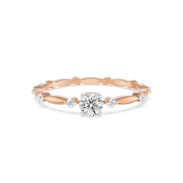 Clara Dainty 18 KT Rose Gold Diamond Ring