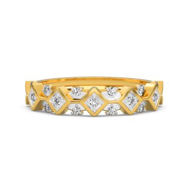 Swirl 14 KT Yellow Gold Lab Grown Diamond Ring