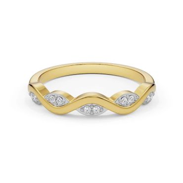 Divine V 14 KT Yellow Gold Lab Grown Diamond Ring