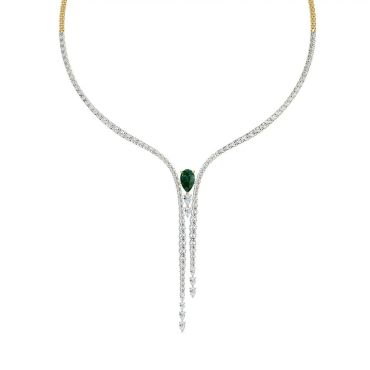 Empress Dewdrop Lab Grown Diamond 14 KT with white gold Necklace