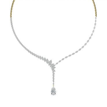 Frostfall Vine Lab Grown Diamond 14 KT with white gold Necklace