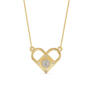 Heart of Eternity Diamond 14 KT with yellow gold Necklace