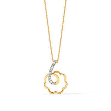 Marina 9 KT Yellow Gold Diamond Pendant