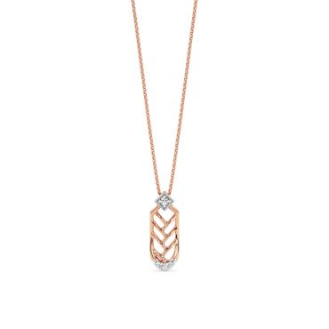 Aria 14 KT Rose Gold Diamond Pendant