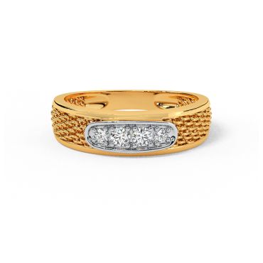 Mathew 14 KT Yellow Gold Diamond Band for Men
