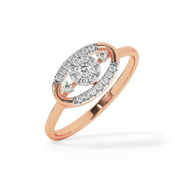 Poppy 14 KT Rose Gold Diamond Ring