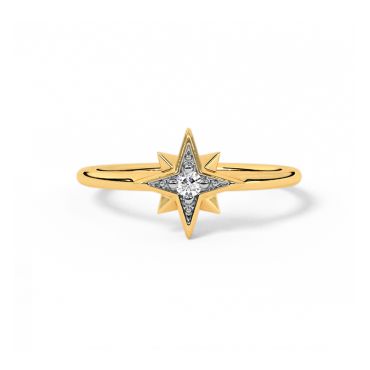 Starry Nights 9 KT Yellow Gold Diamond Ring