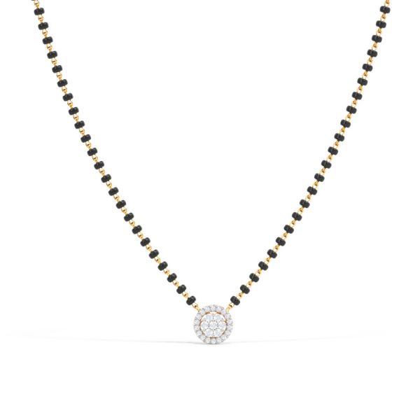 Dikshita 14 KT Yellow Gold Diamond Mangalsutra