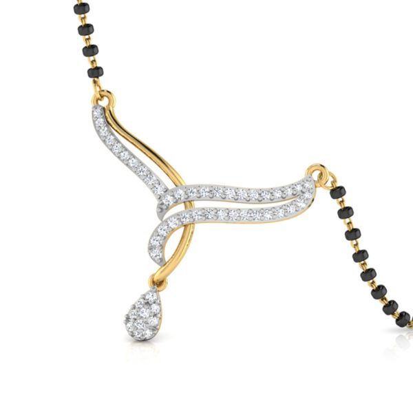 Ischiya 18 KT Yellow Gold Diamond Mangalsutra