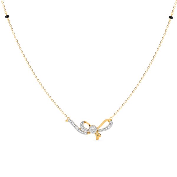 Pavani 14 KT Yellow Gold Diamond Mangalsutra