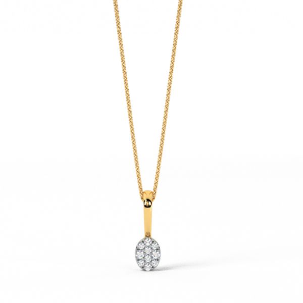 Unity Clusters 9 KT Yellow Gold Diamond Pendant