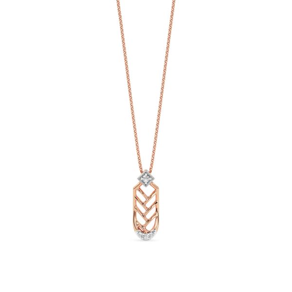 Aria 14 KT Rose Gold Diamond Pendant