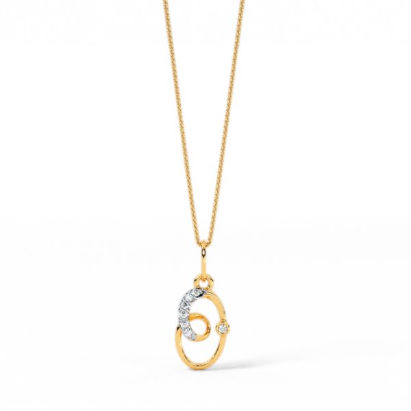 Whirlora 9 KT Yellow Gold Diamond Pendant