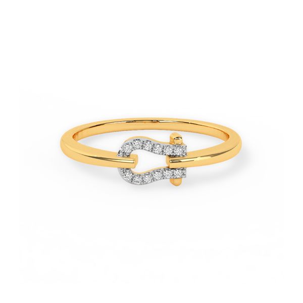 Little Link 9 KT Yellow Gold Diamond Ring